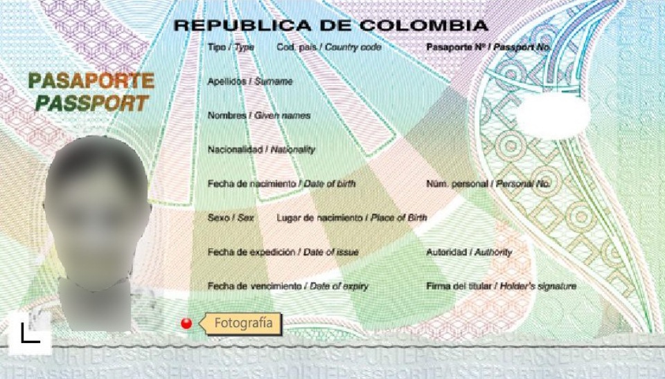 Nuevo pasaporte colombiano de lectura mecánica 2015
